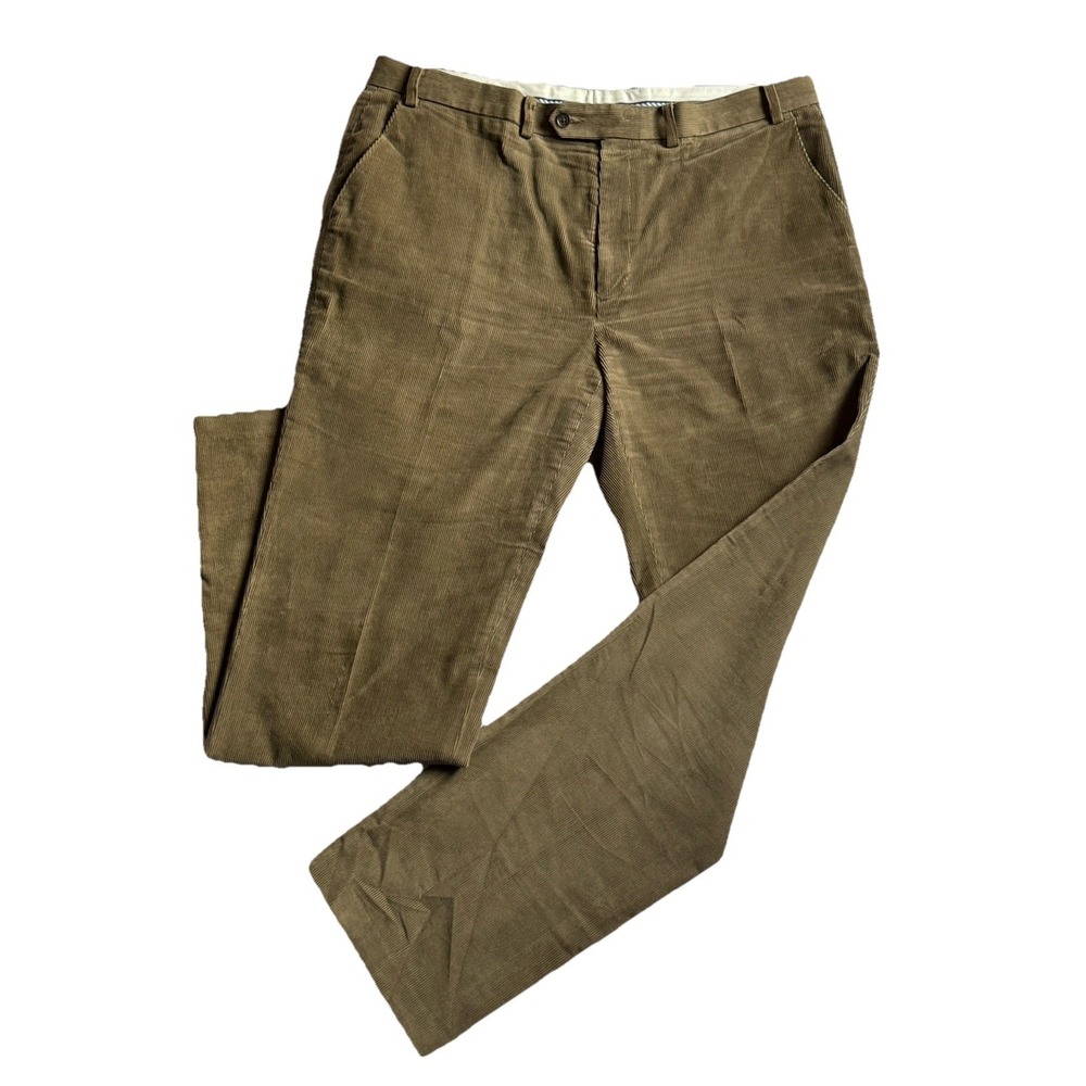 Lauren Ralph Lauren Corduroy Pants Mens 38x34 Brown Straight Leg Cotton